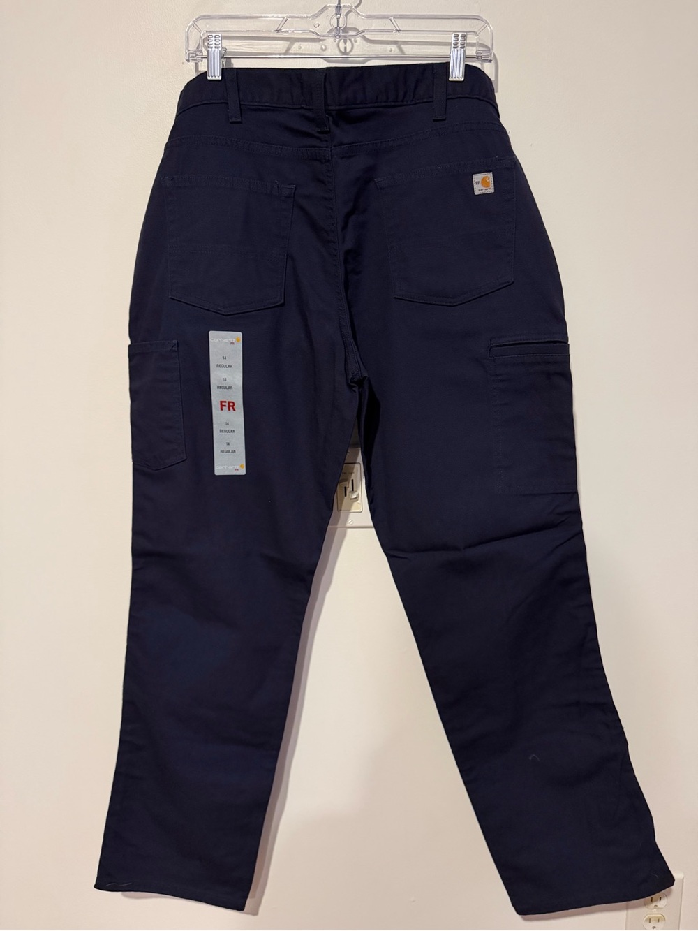 NWT Flame Resistant Carhartt Women's Straight-Leg Pants in Dark Navy Size 14 Reg - Picture 4 of 6